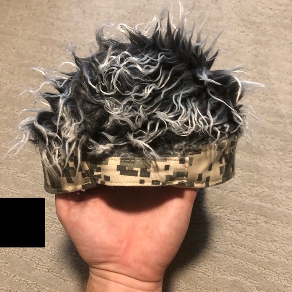 Flair hair visor hat camouflage military green hat green visor army visor - Picture 4 of 6